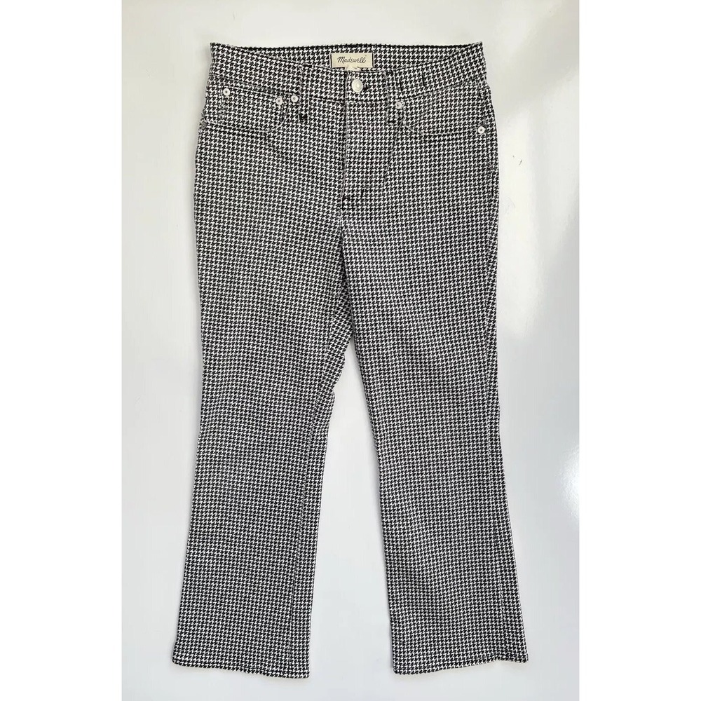 Madewell Kick Out Straight Crop Jeans Houndstooth Spruce / Women's 27